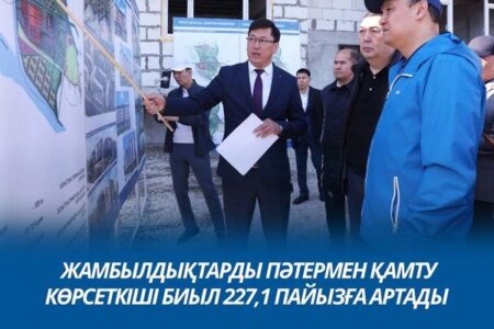 Жамбыл облысы бойынша тұрғын үй кезегіндегі азаматтар үшін берілетін пәтер санын өткен жылмен салыстырғанда 227,1 пайызға арттыру жоспарлануда